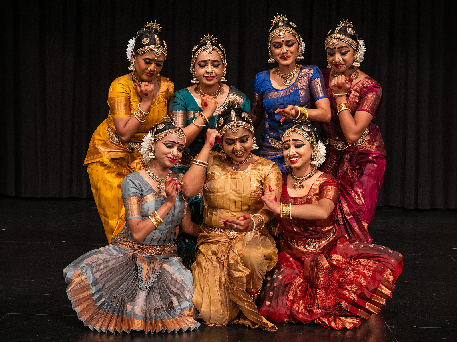 Rasanupavam dancers expressing joy together