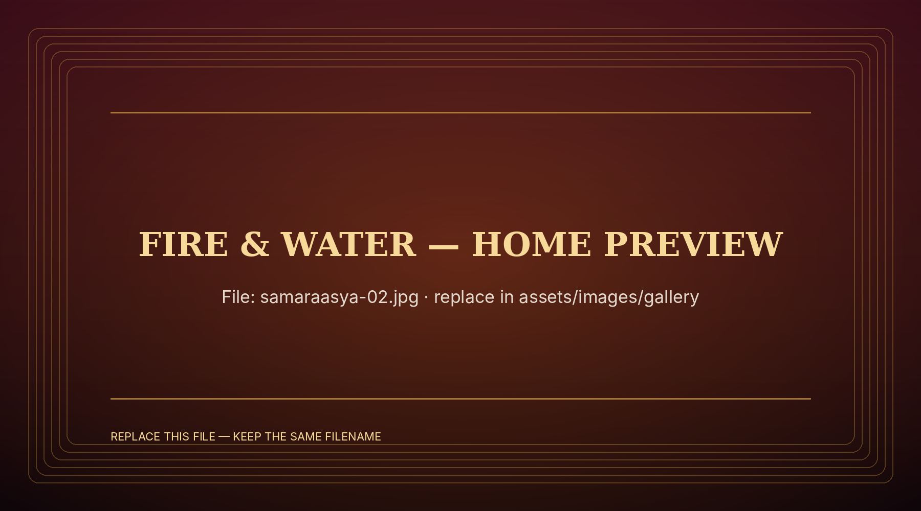 Samaraasya artwork for Fire and Water